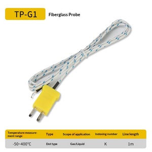 مقياس حرارة 1310 من النوع K مع مجس حراري من الألياف الزجاجية وخط حراري مزدوج بطول 1-5 متر - Product Image 6
