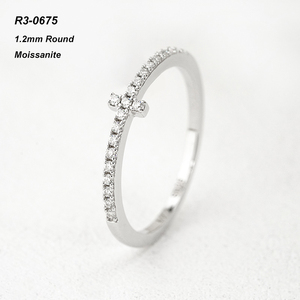 Starsgem Lab Created Moissanite Stone <b>Ring</b> S925 Sliver DEF Color VVS Moissanite Wedding Band <b>Silver</b> <b>Ring</b> - Product Image 4