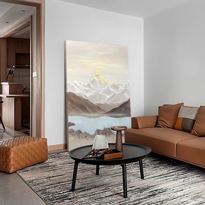 Hand Painted Oil Painting Namcha Barwa <b>Large</b> Format Living Room Sofa Background Wall Art Modern Minimalist Decor - Product Image 3