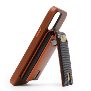 For Unisex Short Slim Bifold <b>Wallet</b> RFID Blocking Aluminum Leather Credit Card <b>Holder</b> with Open Closure Pop-Up Design Gift - Product Image 2