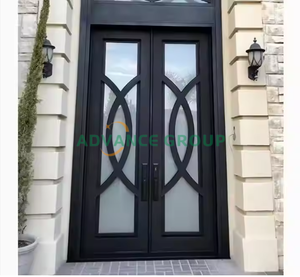 Porte <span class=keywords><strong>d</strong></span>'<span class=keywords><strong>entrée</strong></span> en fer forgé Modèle en verre à ouverture forgé solide avec écran Porte <span class=keywords><strong>d</strong></span>'<span class=keywords><strong>entrée</strong></span> en fer forgé - Product Image 1