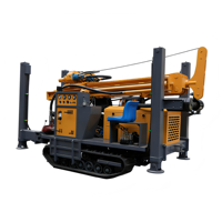 Foreuse mobile sur chenilles entièrement hydraulique diesel pour puits d'eau, 350 m, forage DTH de 350 mm, portable pour l'agriculture et le forage profond dans roche dure