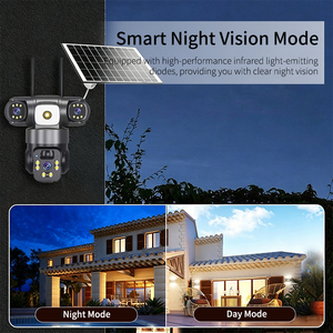 Telecamera <span class=keywords><strong>di</strong></span> <span class=keywords><strong>Sorveglianza</strong></span> Solare Wireless Rscamcom V380pro 6MP con Scheda SIM 4G, Tre Obiettivi, PTZ per Esterni - Product Image 6