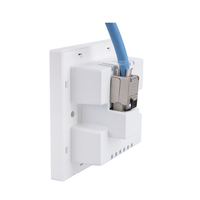 Linkwylan P120 Cat8 6A RJ45 Konektor Cepat Terlindung Tanpa Alat Versi Mini Pendek AP Wifi Faceplate untuk Konektor Ethernet