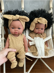 Oem/Odm Personnalisé Vintage Sweet <span class=keywords><strong>Minikane</strong></span> Poupée Barboteuse Accessoire Nouveau Design Fil Naturel Crochet Avec Bonnet Robe en Plastique - Product Image 5