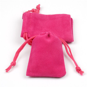 Sacs cadeaux personnalisés pour mariage, petits sacs en velours avec cordon de serrage, pochettes à bijoux en daim avec logo - Product Image 5