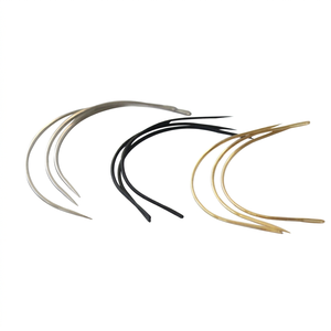 Aiguille à crochet en acier inoxydable de type C ZEVRO Premium pour outils d'extension capillaire, type tissage, courbée, pour couture de mèches, usage professionnel en salon - Product Image 1