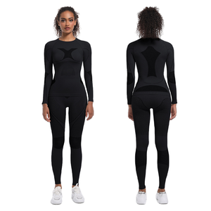 Combinaison de ski sans couture personnalisée, à manches longues, hautement élastique, sculptant le corps, pour le sport, la course à pied, le yoga, pour femmes - Product Image 6