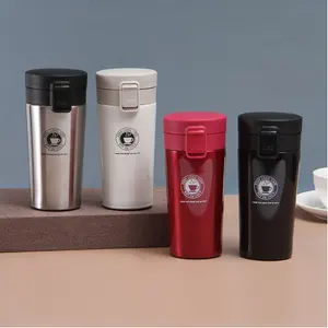 2024 individuelles Logo Outdoor Reisen Kaffeebecher 380 ml 510 ml Edelstahl Thermosflasche Flasche Trinkbecher Vakuumbecher für heiße Getränke