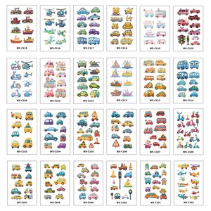 Nuevas pegatinas <span class=keywords><strong>de</strong></span> <span class=keywords><strong>tatuajes</strong></span> para niños con diseños <span class=keywords><strong>de</strong></span> coches y motocicletas <span class=keywords><strong>de</strong></span> dibujos animados, papel <span class=keywords><strong>de</strong></span> transferencia al agua, diseño moderno y minimalista. - Product Image 4