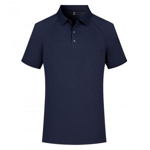 Camisa Polo Azul Marino Personalizada de Manga Corta, Color Sólido, Poliéster, Ropa de Trabajo, Uso Diario, Talla XL - Product Image 1