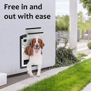 Pintu Anjing Pengganti Desain Modern Tahan Cuaca Pemasangan Mudah Bahan Plastik Non-Toksik Pintu Anjing Ukuran Besar untuk Rumah - Product Image 5