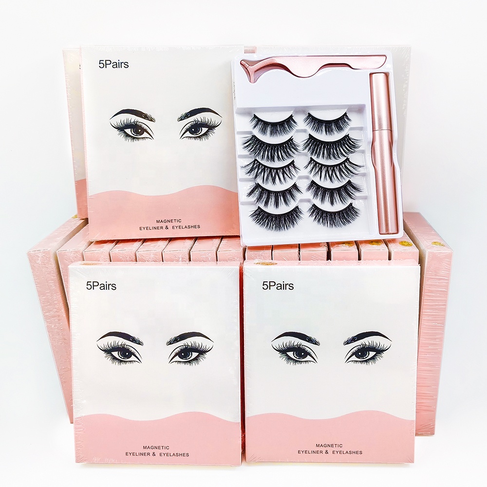 Магнитные ресницы, частная этикетка, ресницы с магнитными жидкими ресницами, магнитные ресницы