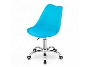 <span class=keywords><strong>Silla</strong></span> de Oficina Moderna y Económica, Giratoria, de Plástico, con Cojín Índigo, con Elevación a Gas - Product Image 3