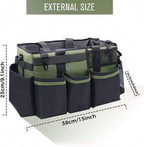 Organisateur de nettoyage portable BSCI avec poignée et bretelles pour les femmes de ménage, sac de rangement pour outils de nettoyage automobile - Product Image 2