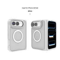 Coque pour iPhone Duo Fold avec effet givré, anneau magnétique intégré pour la charge sans fil, anti-traces de doigts, protection fine