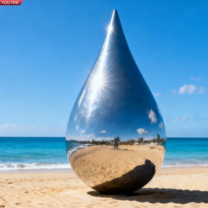 Youfine lớn bằng thép không gỉ nước thả điêu khắc cho easide đi dạo văn hóa du lịch trang trí nội thất - Product Image 2