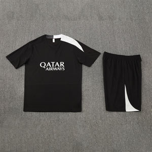 Uniformes de Fútbol de Verano, Conjunto de Entrenamiento de Manga Corta, Jersey 25/26 París, Transpirable, Poliéster de Secado Rápido, Cuello Redondo, Unisex, Deportivo - Product Image 5