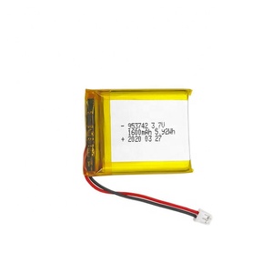 Batterie lithium-ion polymère personnalisée en usine d'origine 953742 1600mAh 3.7V pour instrument d'application de la loi/miroir de maquillage/GPS - Product Image 2