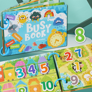 Livre d'activités pour tout-petits 3+ ans, jeu cognitif en papier, jouet <span class=keywords><strong>de</strong></span> réflexion logique, livre d'apprentissage précoce portable, livres illustrés éducatifs - Product Image 3
