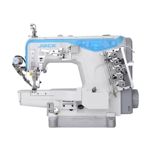 New JACK K4-UT Three Needle Cylinder Bed Machine Industrial Sewing Machine with Automatic Thread Trimmer