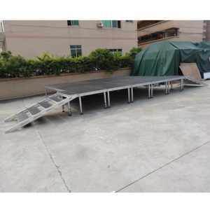 Sistema de Escenario Portátil de Aluminio y Madera con Fácil Montaje y Superficie Antideslizante para Eventos Móviles - Product Image 2