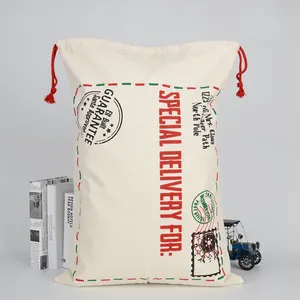 Bolsa de regalo promocional, suministros de decoración navideña, sacos de Santa