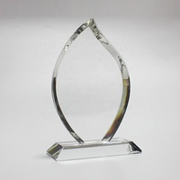 Nouvelle conception, plaque en verre optique K9 à facettes flamboyantes, trophée en cristal, logo personnalisé gravé au laser, souvenir d'entreprise, décoration, cadeau