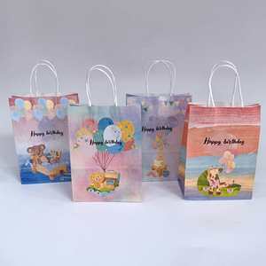 Bolsas de Papel Kraft Blancas al por Mayor para Envolver Regalos de Cumpleaños con Asas de Papel en Existencia Listas para Enviar Suministro a Granel Ecológico - Product Image 3