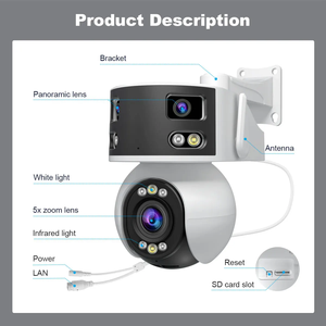 Cámara Inalámbrica Srihome Sh055 de 8MP con Triple Lente de 180 Grados, PTZ, IP, Tipo Domo, Zoom 5X, Detección Humanoide por IA, Seguridad para el Hogar, CCTV, Nube - Product Image 6