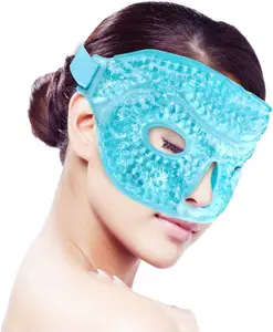 Охлаждающая многоразовая гелевая маска для льда с подогревом, мягкая плюшевая подложка, холодная терапия для облегчения боли в лице