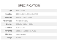 Mini ITX Case Desktop Front Panel USB Office Case Custom Chassis Micro ATX Computer Tower&Case
