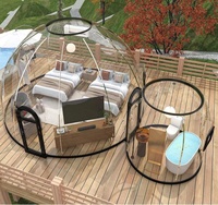 Maison à bulles Outdoor Glamping Resort avec dôme géodésique Igloo transparent pour hôtel