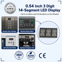 Afficheur LED alphanumérique professionnel à 3 chiffres, 0,54 pouce, 14 segments, conception d'écran pour équipement de terminal de point de vente