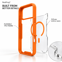 Coque de téléphone antichoc testée contre les chutes, transparente, compatible avec la charge sans fil, en acrylique + TPU, pour iPhone 18 Pro Max 17 16 15 14 Plus 13 Pro