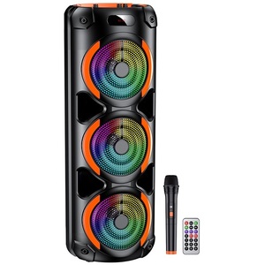 3x8 40W <b>Bluetooth</b> Speaker With Remote And <b>Microphone</b> Portable Party Audio System - Product Image 1