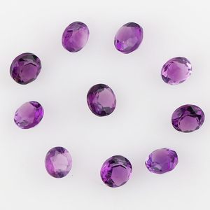 YASHEE - Piedra Preciosa de Amatista Natural, Corte Brillante Redondo de 4x4 mm, Suministros para la Elaboración de Joyas, Piedra Curativa para Chakras - Product Image 3