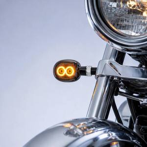 Mini Schwarze Zinklegierung Heck-Blinker 2 Linsen 2 LED 3W M8 12V IP65 Wasserdicht Ersatz Reparatur Motorrad Blinkerleuchte - Product Image 6