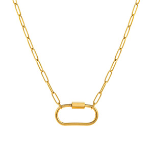 Spot Acero inoxidable DIY <span class=keywords><strong>cadena</strong></span> VIVA básica serie de vida <span class=keywords><strong>completa</strong></span> colgante collar horno galvanoplastia al vacío oro de 18K - Product Image 4