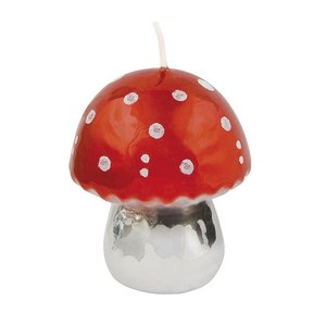 Decorazioni Natalizie a Forma di Fungo Rosso Lucido - Product Image 1