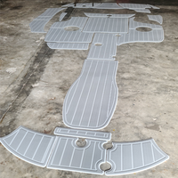 Tapis de pont en mousse EVA imitation teck pour plateforme de bain et cockpit de bateau Crownline 220EX 2005, style SeaDek MarineMat, auto-adhésif