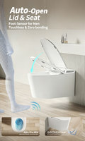 WC intelligent mural de haute qualité avec chasse d'eau automatique, bidet électrique intelligent pour salle de bain