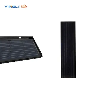 BIPV techo de tejas dobladas tejas fotovoltaicas riel pared cortina fija techo carpa panel solar