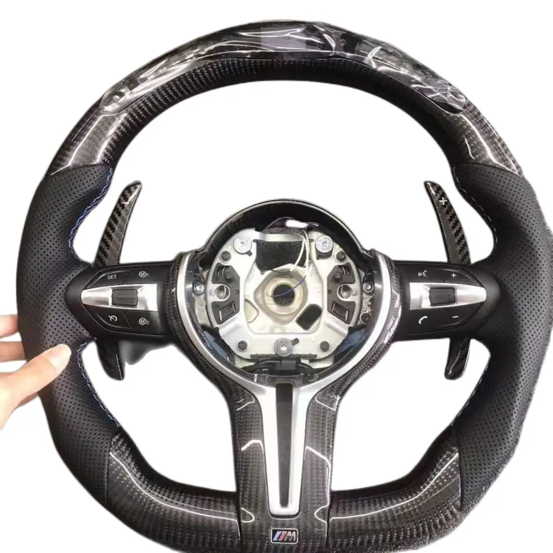 Лучшее индивидуальное углеродное волокно m Спортивное Рулевое колесо для bmw f30 рулевое колесо f10 f30 e60 e90 g30 e46 e92 led