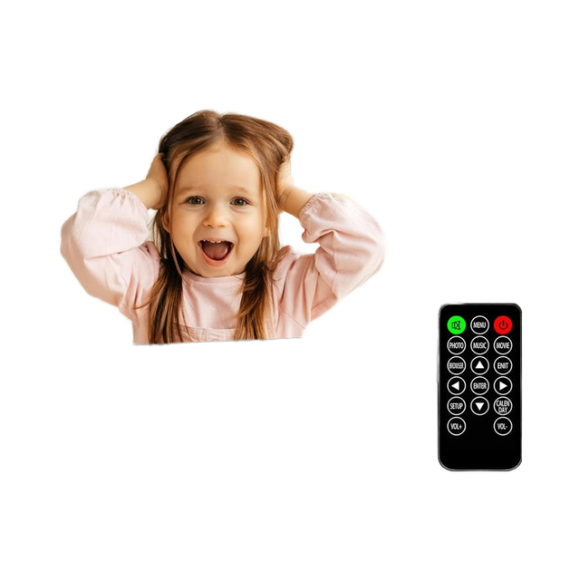 GOLONY 7-inch 1080p HD IPS Screen Digital Photo Frame Remote Control No WiFi USB/SD Support Android OS Wall-Mounted White
