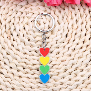 Llavero de Macramé Simple y Ligero con Corazón de Acrílico UV de Color Personalizado, Accesorios de Alta Calidad para el Día de San Valentín - Product Image 2