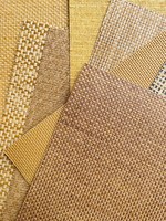 Papier peint végétal naturel en tapis de paille torsadé pour plafond, fond TV, porte d'armoire, finition de meubles, style chinois moderne pour salon