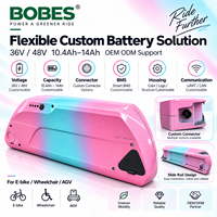 Batterie de vélo électrique de haute qualité 36V 48V 10.4Ah 12.8Ah 14Ah, pack de remplacement de batterie lithium-ion pour vélo électrique