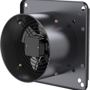 Ventilateur axial 12 pouces à pales en plastique, roulement à manchon, noir, montage mural, pour ventilation de cuisine - Product Image 1