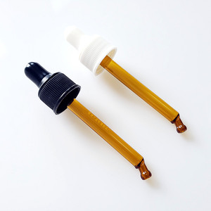  compte-gouttes en verre Tianjing 18/400 à pointe ronde brune pour emballage cosmétique d'huiles essentielles - Product Image 1